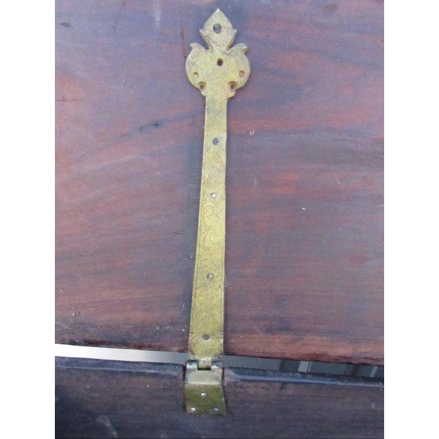 Antique Brass Adorned Zanzibar Trunk For Sale - Image 12 of 18