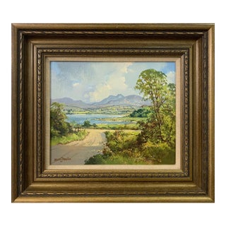 Denis Thornton, Oil Painting of Lough Island in County Down Ireland by Modern Irish Artist, 1980 Circa For Sale