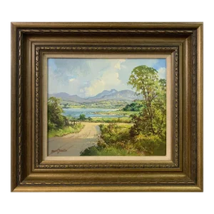 Denis Thornton, Oil Painting of Lough Island in County Down Ireland by Modern Irish Artist, 1980 Circa