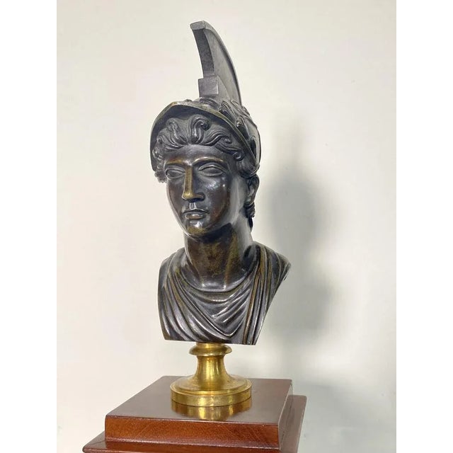 19th Century Bronze Busts on Mahogany Bases, Set of 2 For Sale - Image 6 of 9