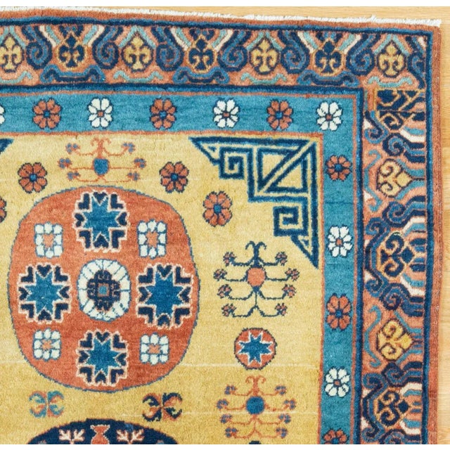 1920s Khotan Oriental Rug 6.3x4, Western China Circa 1925 For Sale - Image 5 of 8