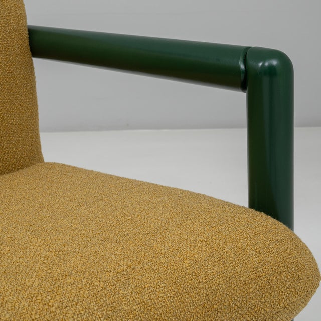 20th Century Czech Lounge Chairs With Green Frames and Yellow Upholstery - A Pair For Sale - Image 11 of 18