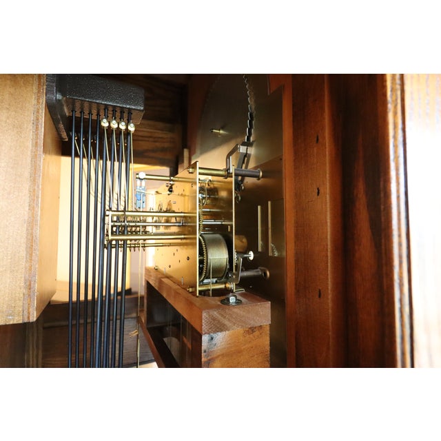 Wood Late 20th Century Howard Miller "Charlemagne" Grandfather Clock, Model 610-361, Triple-Chime For Sale - Image 7 of 14