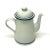 White ceramic coffee pot. This is a vintage, stunning, white Christianhavn ceramic coffeepot with blue striped detailing...