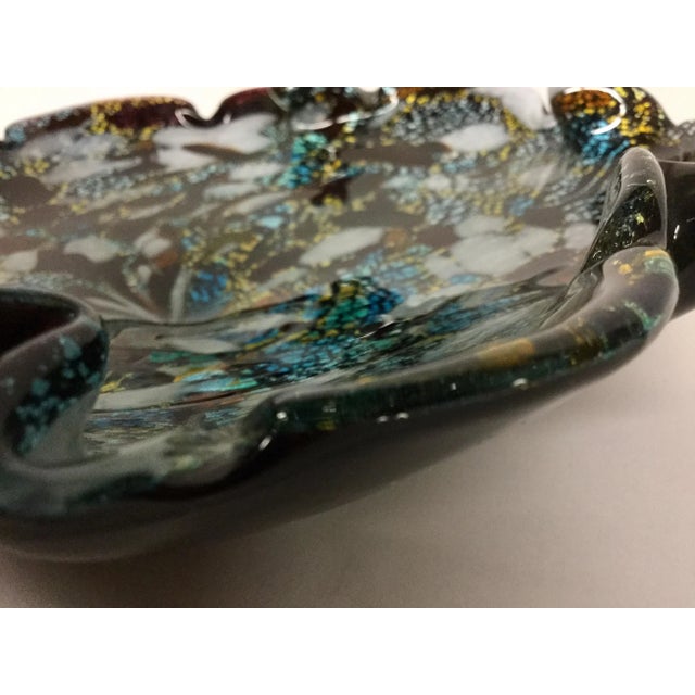 1990s Artisan Hand Formed Glass Plate For Sale - Image 5 of 11