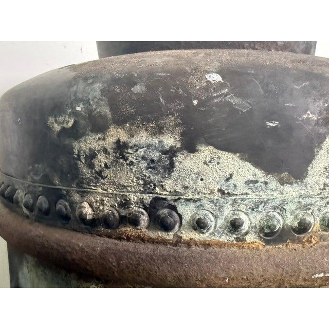 Antique Copper Storage Vessel With Verdigris Patina, 19th Century For Sale - Image 10 of 12