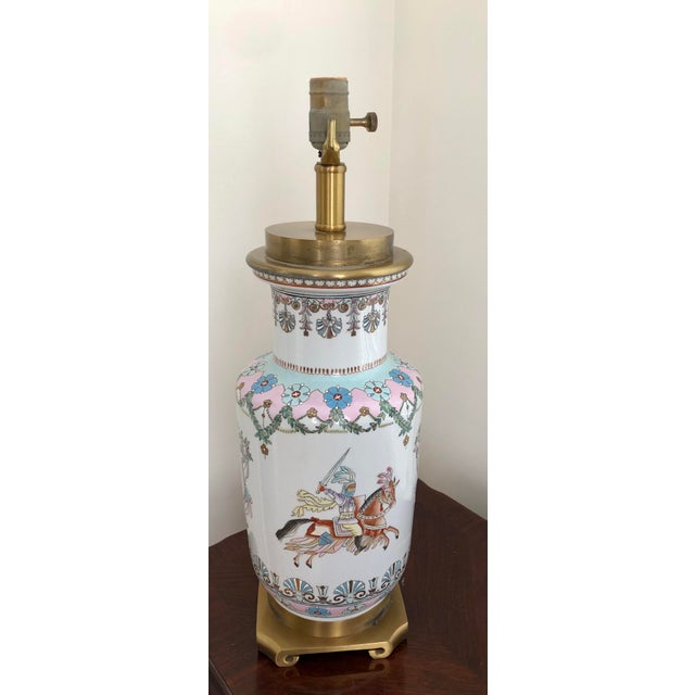 1970s Pastel-Painted + Colorful Characters Ceramic Lamp For Sale - Image 11 of 12