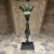 Greek Sphinx Verdigris Sculpture Female Bronze and Forged Steel For Sale - Image 11 of 11