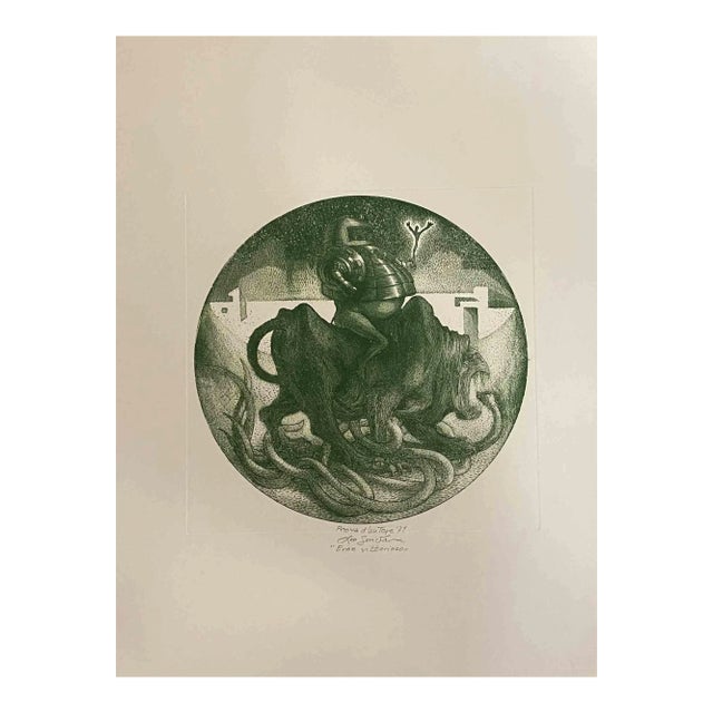 Leo Guida, Winning Hero, Original Etching, 1971 For Sale