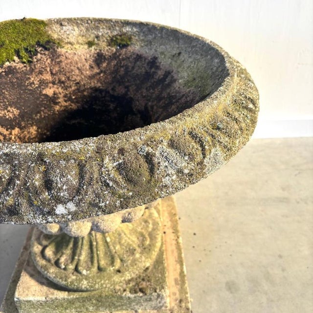 Vintage Concrete Plant Stand For Sale - Image 6 of 12