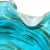 Murano Murano Aqua Blue Copper Aventurine Swirls Vintage Italian Art Glass Scroll Edge Decorative Bowl For Sale - Image 4 of 5