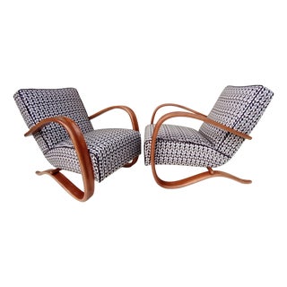 H-269 Lounge Chairs by Jindrich Halabala for Up Zavody, 1930s, Set of 2 For Sale