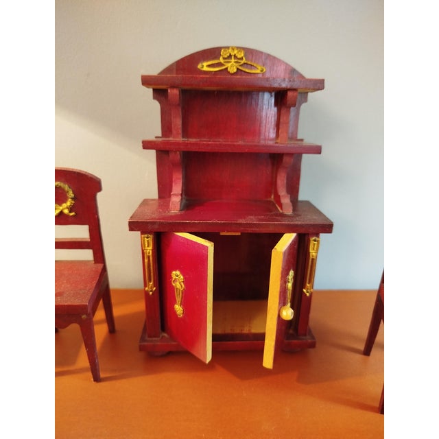Wood Toy Furniture Set, Spain, Early 20th Century, Set of 8 For Sale - Image 7 of 12