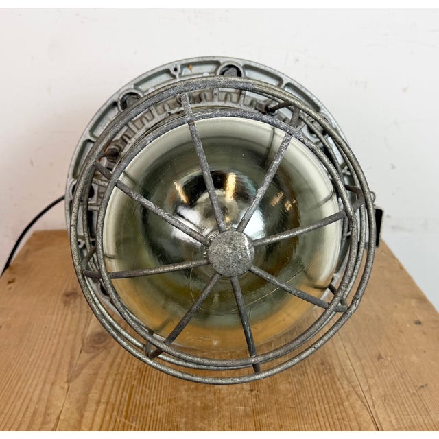 Large Industrial Cast Aluminium Cage Pendant Light from Zaos, 1970s For Sale - Image 15 of 18