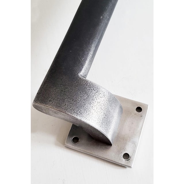 Silver Vintage Art Deco Door Handles, 1930s, Set of 2 For Sale - Image 8 of 9