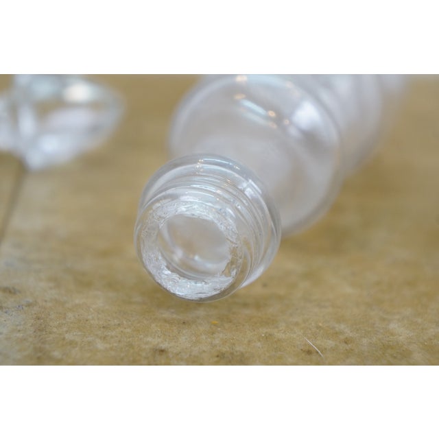 Antique Victorian Silver Plate Etched Glass Cruet Condiment Set 12" For Sale - Image 15 of 18