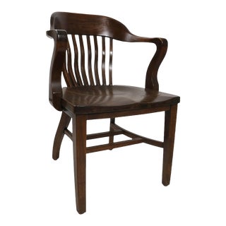 Bank of England, Jury, Yale Library Chair in Walnut by the B. L. Marble Furniture Company For Sale