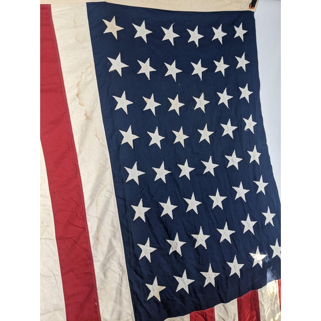 Red Large Vintage Valley Forge 48-Star Sewn American Flag, Red, White & Blue For Sale - Image 8 of 14