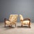 Brown Vintage Armchairs in Beech and Fabric Upholstery, 1960s, Set of 2 For Sale - Image 8 of 9
