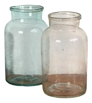 Glass Jars, 1920s, Set of 2