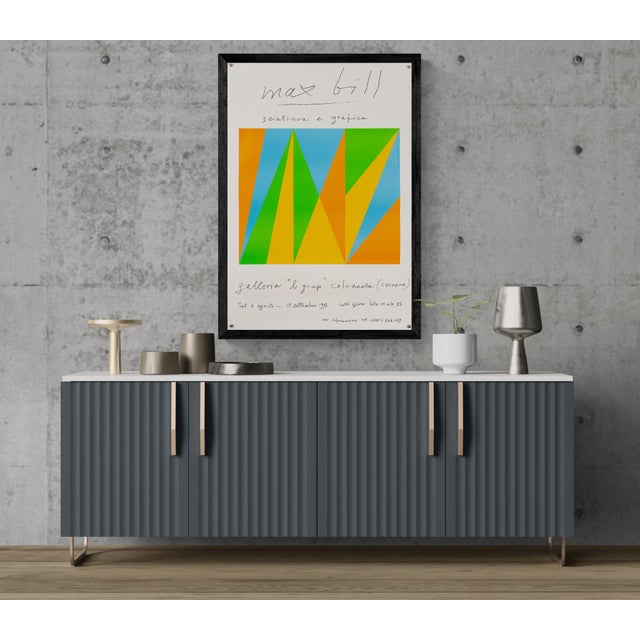 The Piece This original 1992 exhibition poster was created for the "Max Bill: scultura e grafica" showcase in Carrara,...