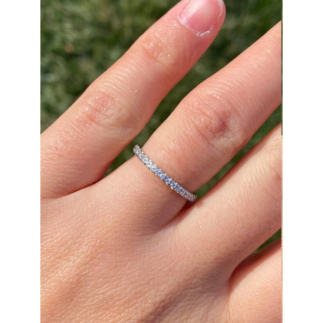 The Caryville: Ladies Platinum 0.20CTW Diamond Eternity Band For Sale - Image 4 of 6