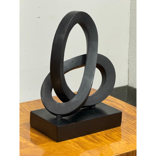 Abstract Restoration Hardware Cast Metal Abstract Sculpture #4 For Sale - Image 3 of 12