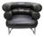 Bibendum Black Leather Chair by Eileen Gray, 1980s For Sale