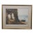 Antique French Paul Prud'homme Signed Coastal Stone Arch Lake Boat Etching 32" For Sale
