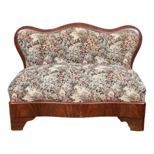 19th Century American Empire Mahogany Slipper Bench
