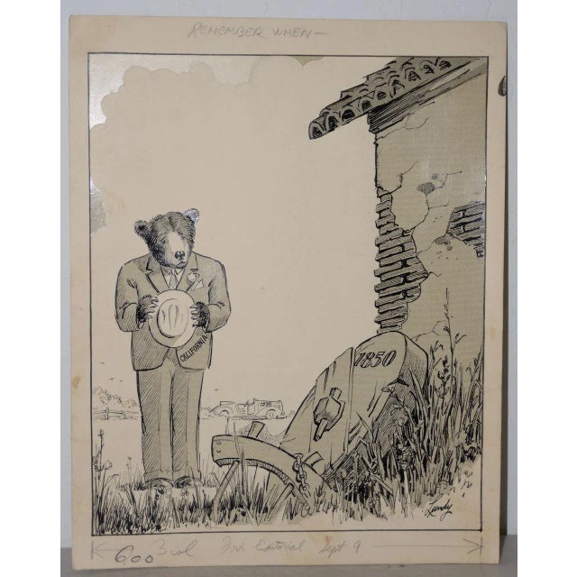 Fred Lundy Ca Great Depression Cartoon Illustration C.1938 * For Sale - Image 9 of 9