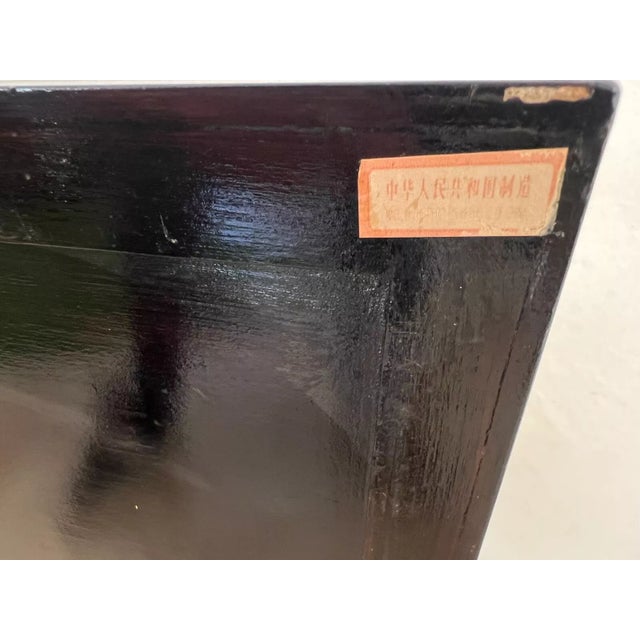 Black 1950s Pair Mid Century Stacking Chinoiserie Bedside Cabinets Nightstands Six Pieces Chinese For Sale - Image 8 of 12
