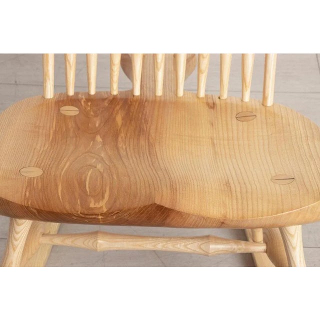Windsor Rocking Chair in Ash by Peter Quarmby For Sale - Image 10 of 12