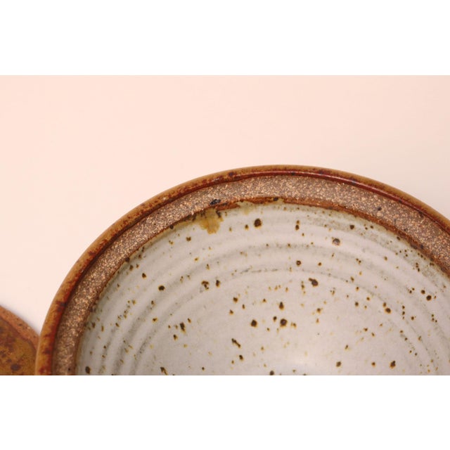 Mid-Century Modern Ochre Studio Pottery Bowl With Lid by Deanna Nichols For Sale - Image 15 of 18
