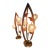 Vintage Mid-Century Modern Walnut Tulip Table Lamps - a Pair For Sale