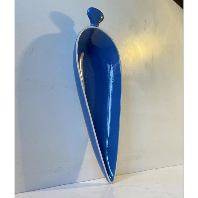 Blue Gefyr Bowl by Stig Lindberg for Gustavsberg, 1960s For Sale - Image 6 of 8
