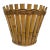Large Mid-Century French Rattan Waste Bin or Basket For Sale