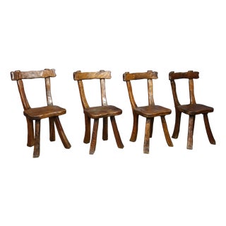 Brutalist Chairs, 1990s, Set of 4 For Sale
