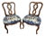 Vintage Pretzel Back Wood Chairs With New Statement Upholstery- A Pair For Sale