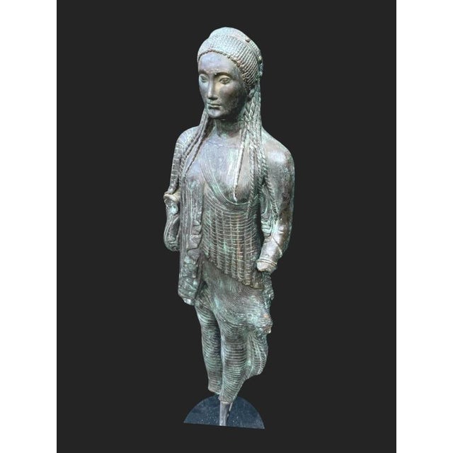 Large Greek Bronze Sculptures from the Achaean Period, 1940s, Set of 2 For Sale - Image 4 of 9