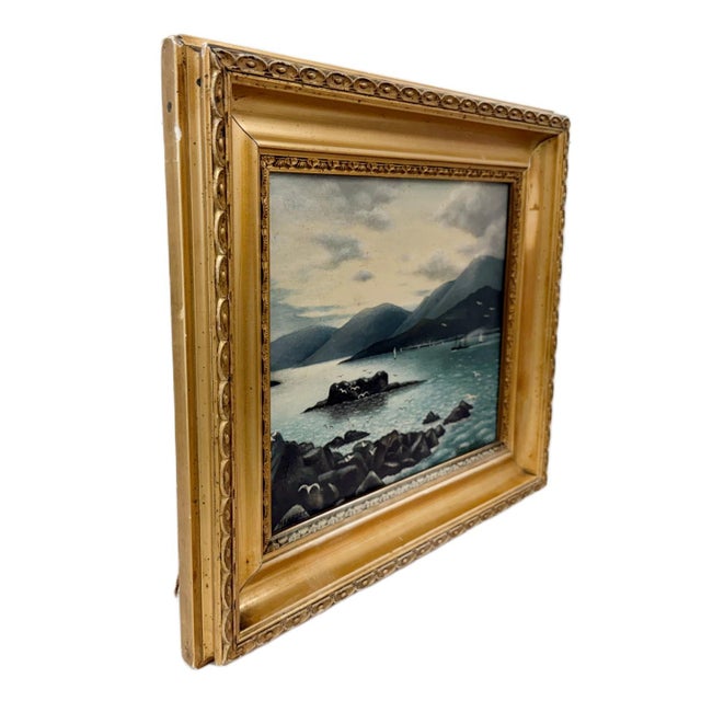 Antique Scottish Maritime Seascape Oil Painting of Oban Bay by Herbert - Framed An exquisite late-19th century to early...
