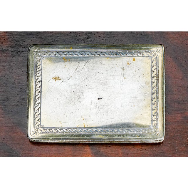 Stunning Ornate European Continental Sterling Silver Malachite Enamel Antique Snuff Box For Sale - Image 17 of 17