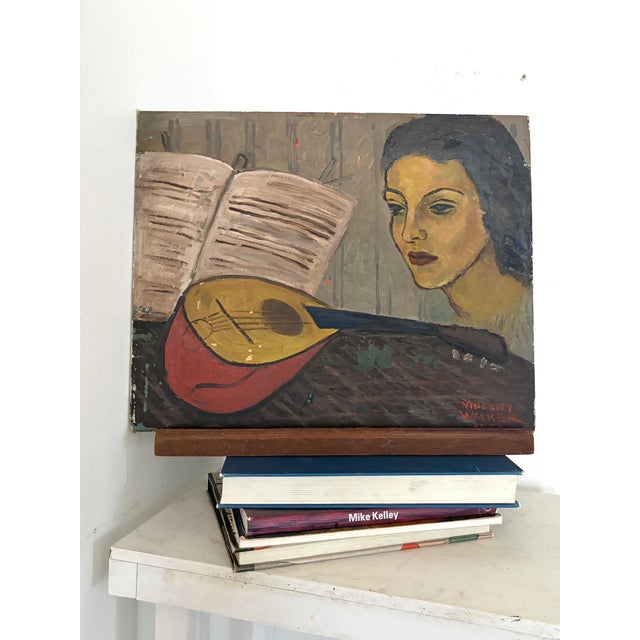 1951 Vincent A. Walker “Remembered Melody” — Original Mid-Century Oil Painting For Sale In New York - Image 6 of 11