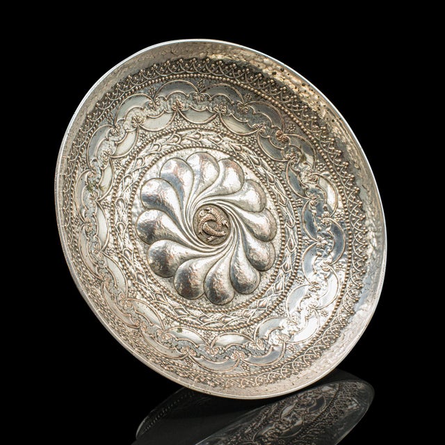 Victorian Pair of Antique Presentation Serving Dishes, Indian Silver Plate Bowl, Victorian For Sale - Image 3 of 10