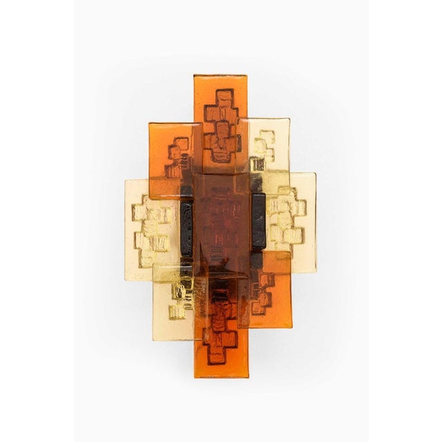 This rare pair of brutalist wall lamps, designed by svend aage holm sørensen and produced by holm sørensen & co in...