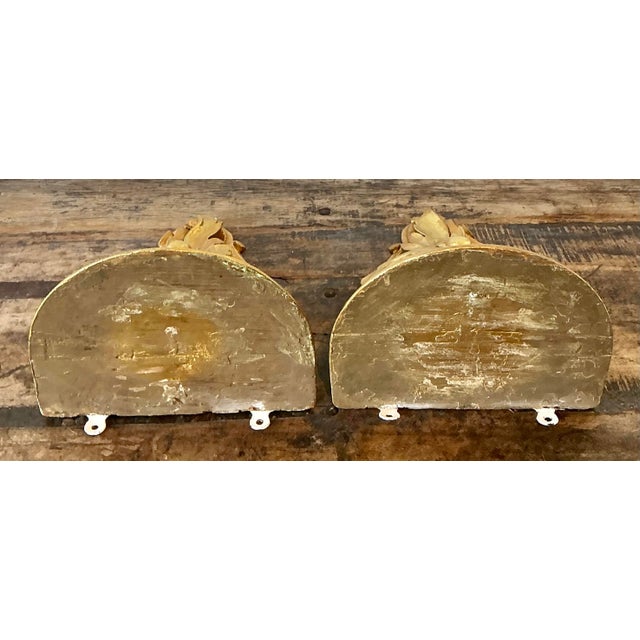 Rococo Vintage Rococo Gilt Tipped Brackets - A Pair For Sale - Image 3 of 12