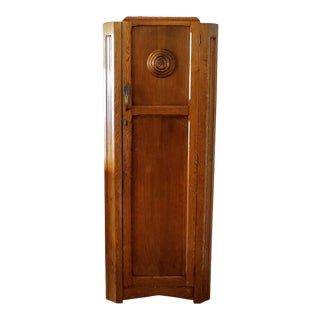 Vintage Art Deco Armoire/Wardrobe With Skeleton Key For Sale