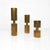 Metal Scandinavian Candlesticks in Brass by Thelma Zoega, Sweden, 1976, Set of 3 For Sale - Image 7 of 7