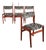 Vintage Set of 4 Danish Modern Teak Dining Chairs 1960s Zebra Print For Sale