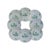 1980s French Chinoiserie St Clément Faience Dinner Plates East Wind Pattern - Set of 8 For Sale - Image 4 of 18